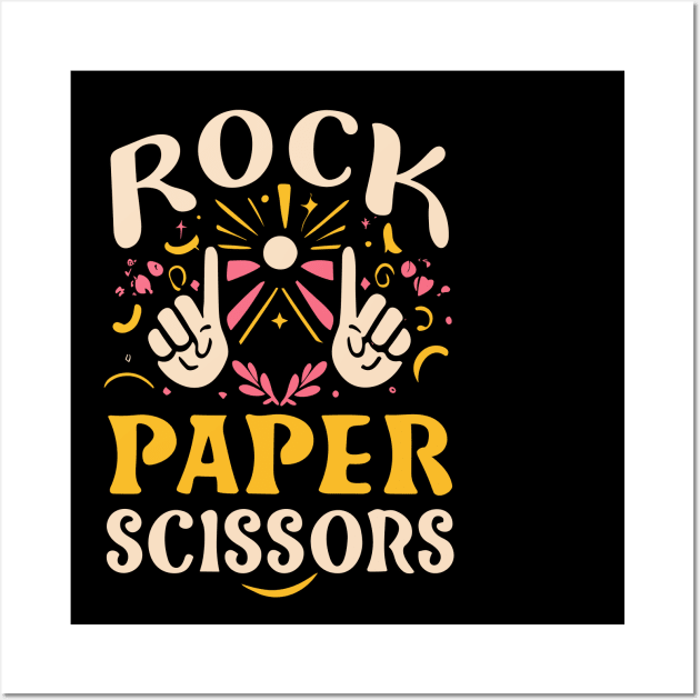 Rock Paper Scissors Art Design, typography design Wall Art by A Floral Letter Capital letter A | Monogram, Sticker